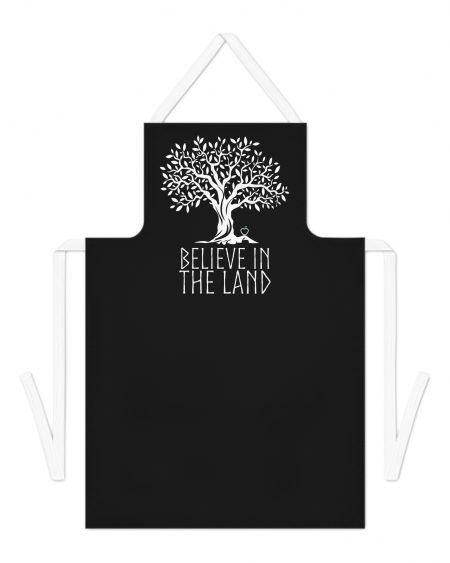 wears // apron // believe in the land