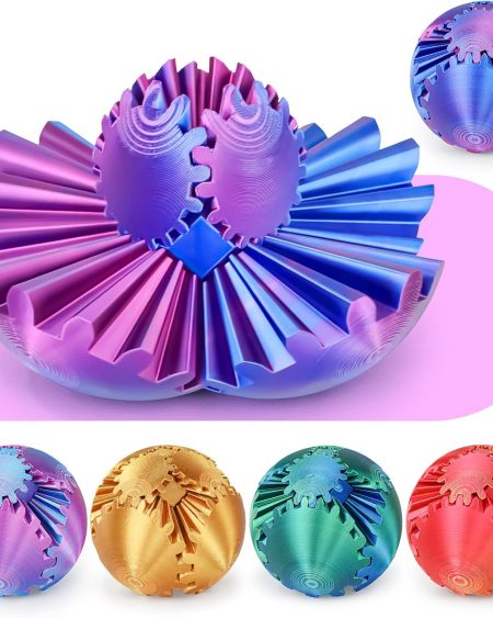 gizmo // fidget // Gear Ball 3D Printed Sphere Gyro