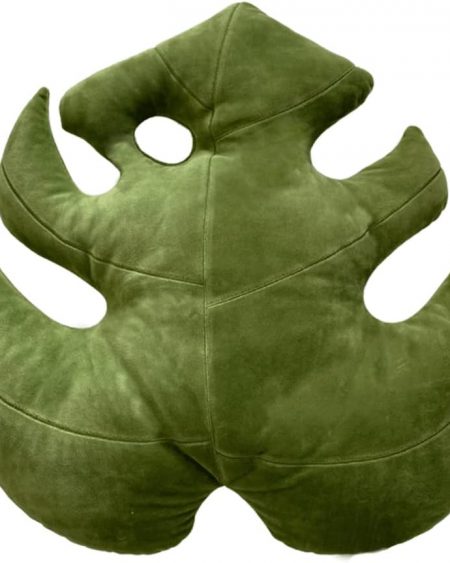 Green Philosophy Co. Monstera Deliciosa Leaf Pillow - Mossy Earth