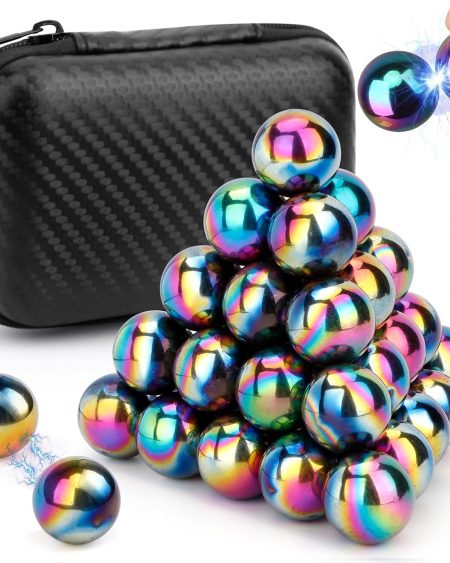 28PCS Rainbow Hematite Magnetic Ball Fidget Toy