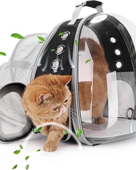 gear & wear // Lollimeow Cat Carrier Backpack, Bubble Expandable Backpack Carrier