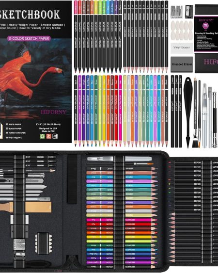 176 PCS Art Supplies Drawing Set Sketching Kit